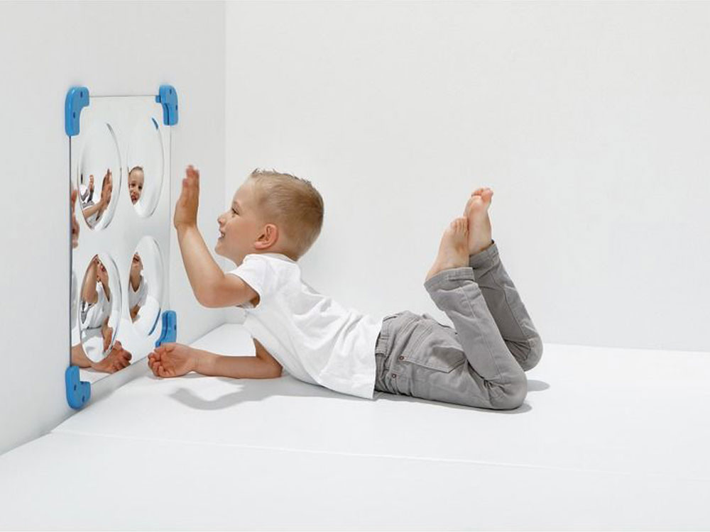 Spejl med 4 kupler, konveks