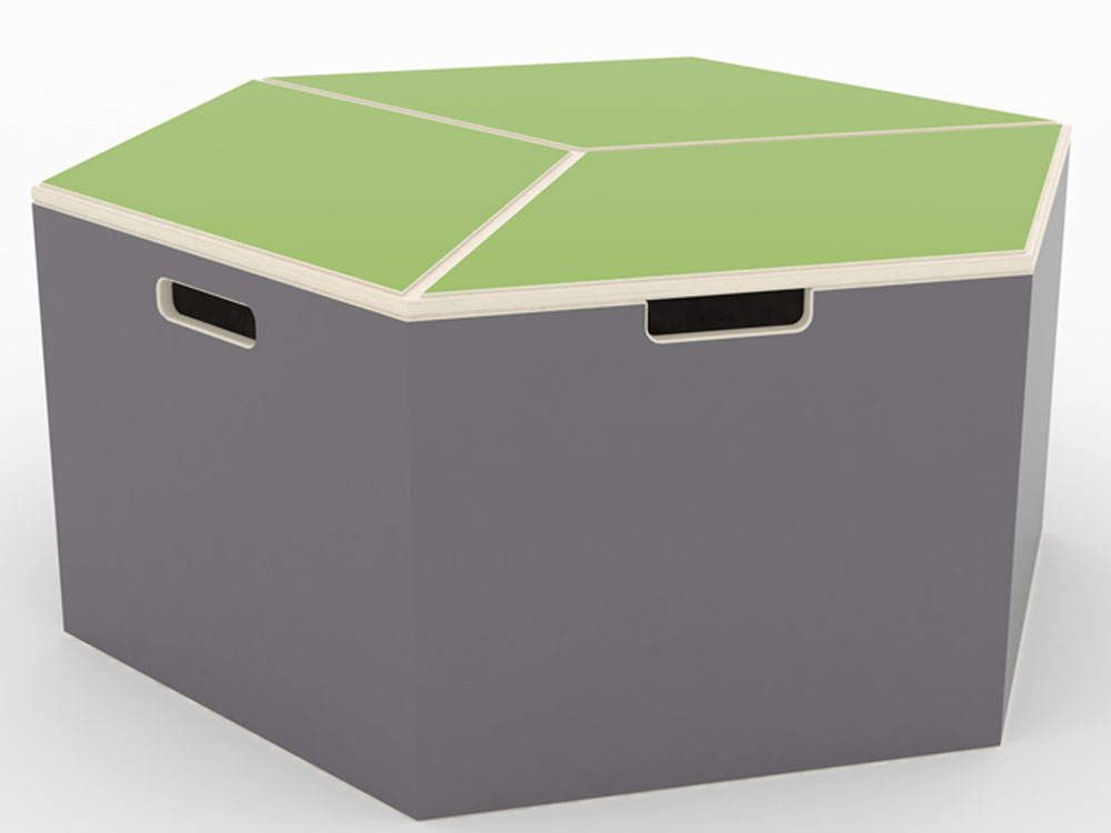 Hexa Box Antrasit/grøn