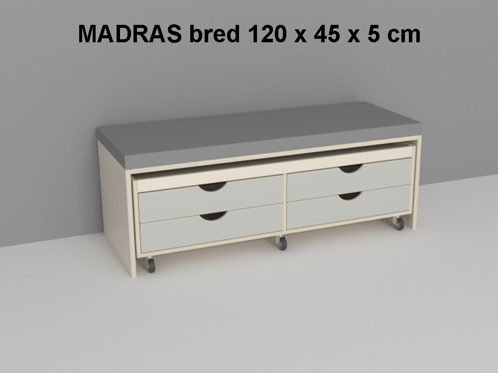 Madras til legebænk, bred