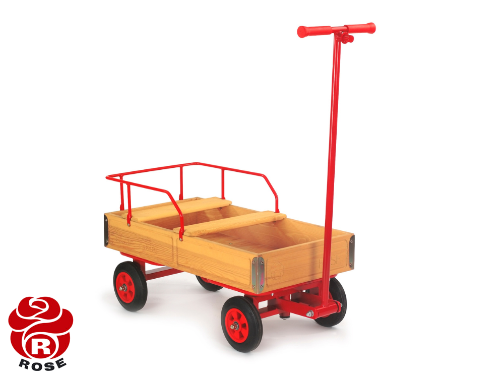 Trækvogn ROSE 2 sæder, massive hjul