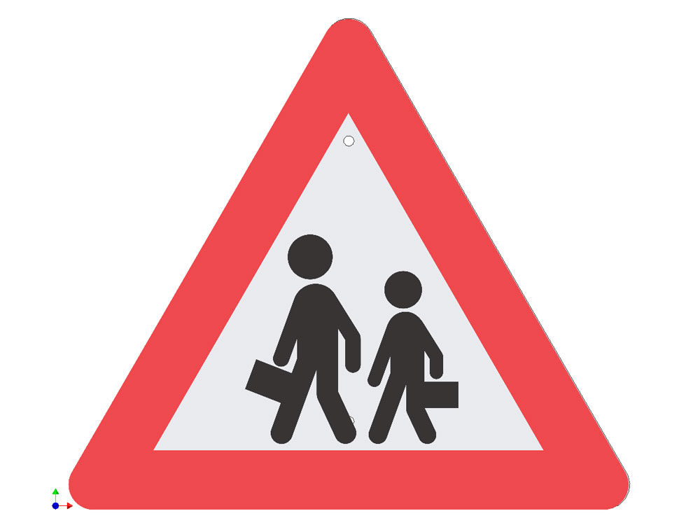 Trafikskilt Børn På Vejen