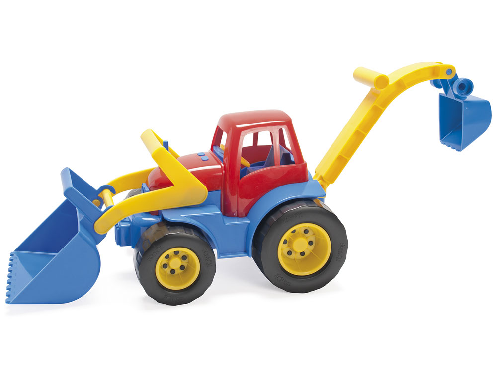 Traktor m frontlæs, grab, plastikhjul