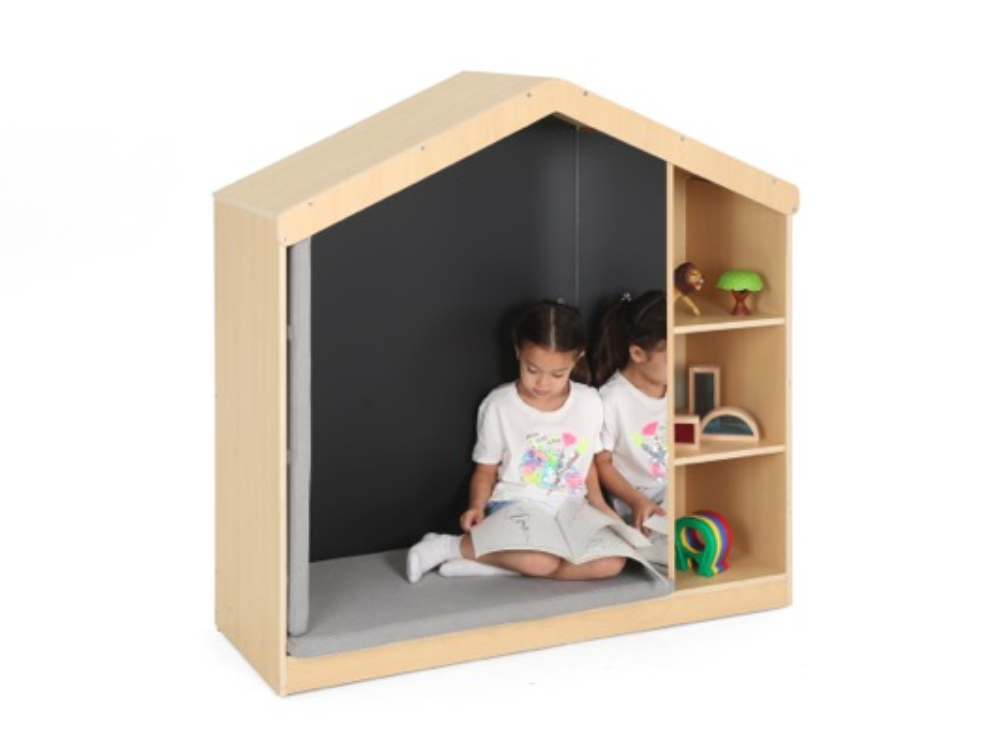 Hyggehule med madras, tavle og spejl