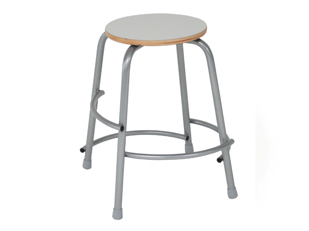Taburet Alu/Laminat sæde H49,5 cm   