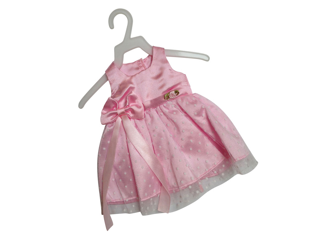 Dukketøj Festkjole rosa, 30 cm