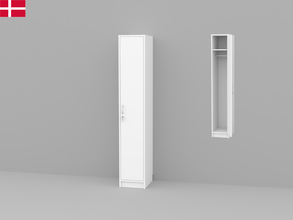 Personaleskab Høj, spån melamin 1 rum