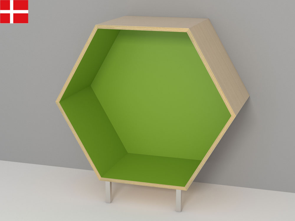 Læsekasse enkelt, sekskantet